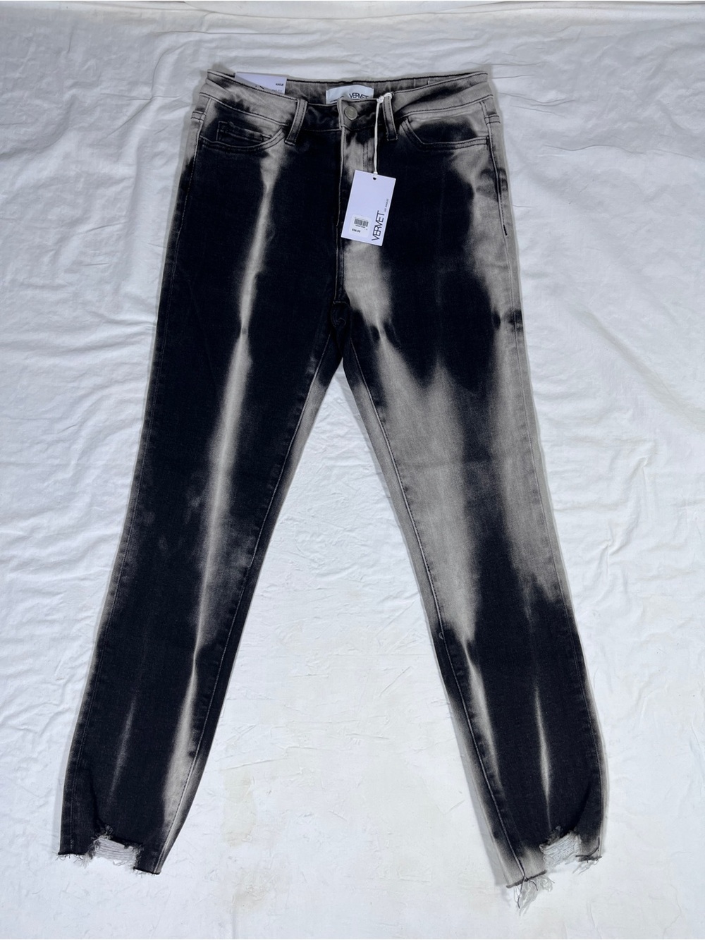 Vervet Haylie High Rise Skinny Jeans Size 28 Black White Gray NWT